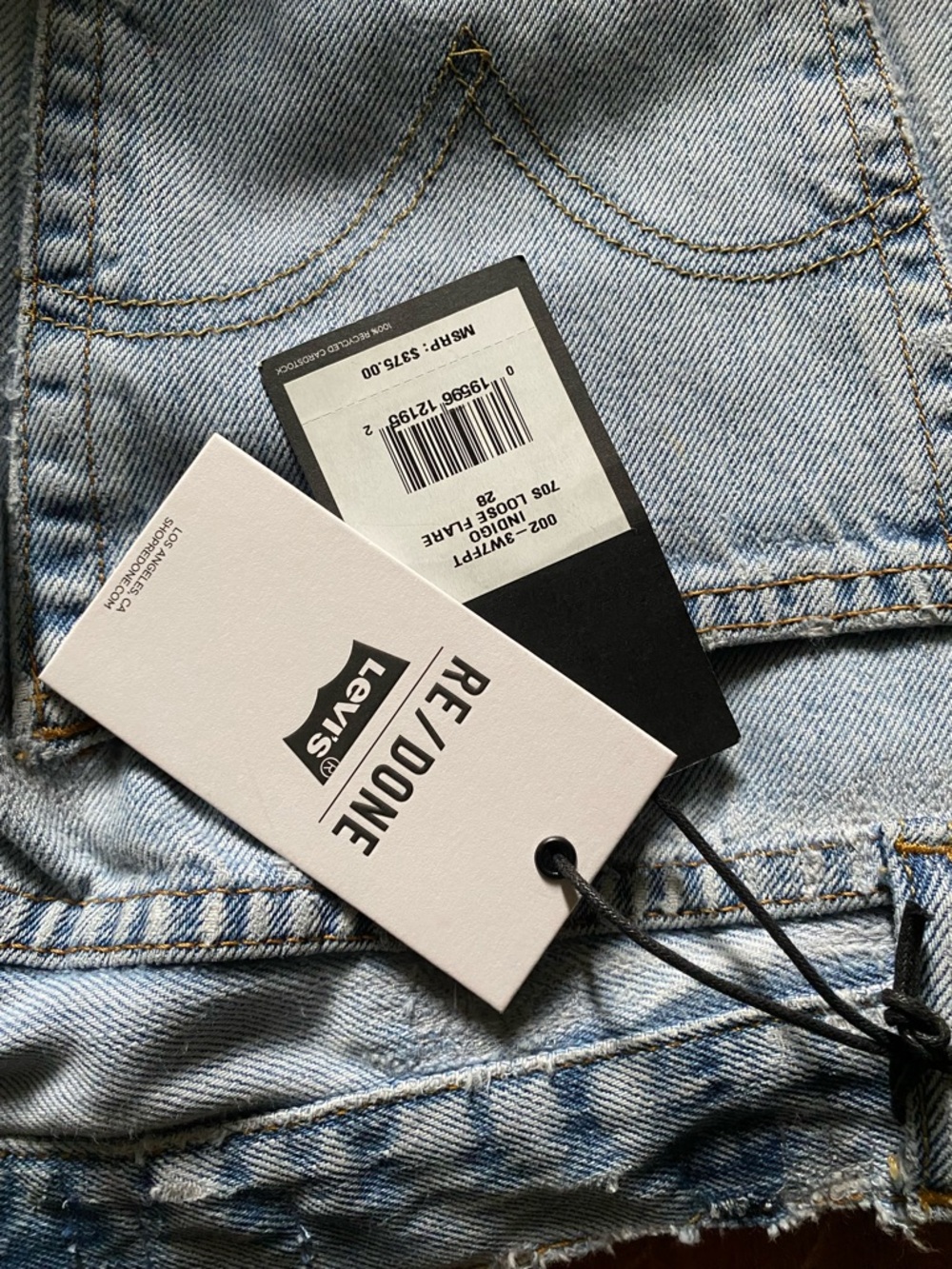 RE/DONE x Levi's Light Wash Denim Jeans size 28 with tags